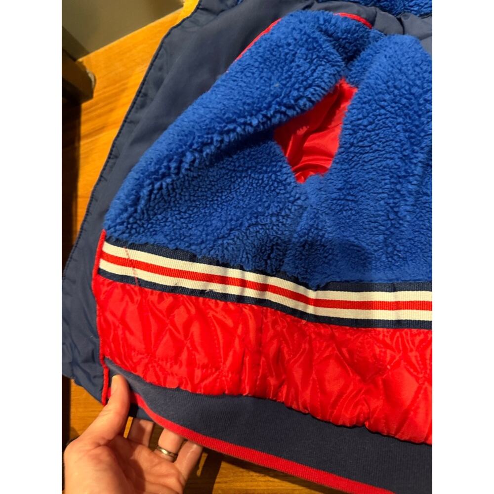 Boden Royal Blue Sherpa-Lined Jacket with Navy Trim 2-3Y - Picture 3 of 5